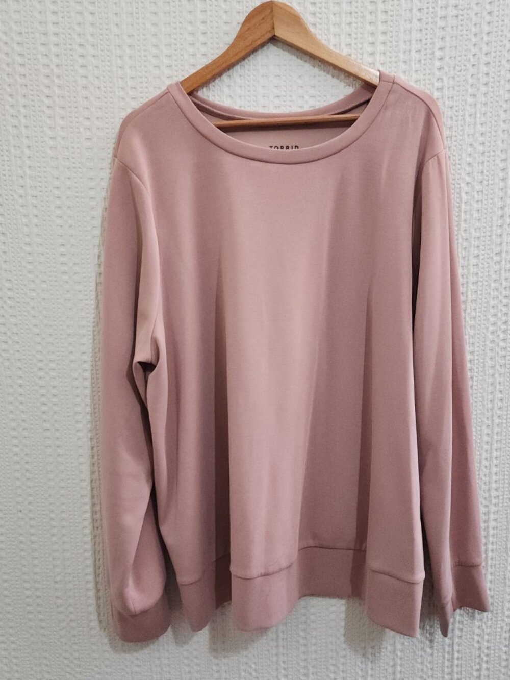 Torrid Active Dusty Pink Pullover Crewneck Sweatshirt Women's Plus Size 3X - Picture 4 of 12